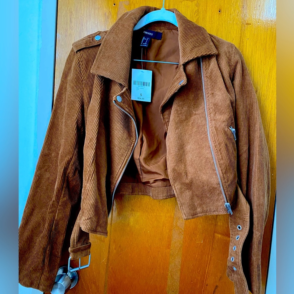 Forever 21 - Brown corduroy biker jacket